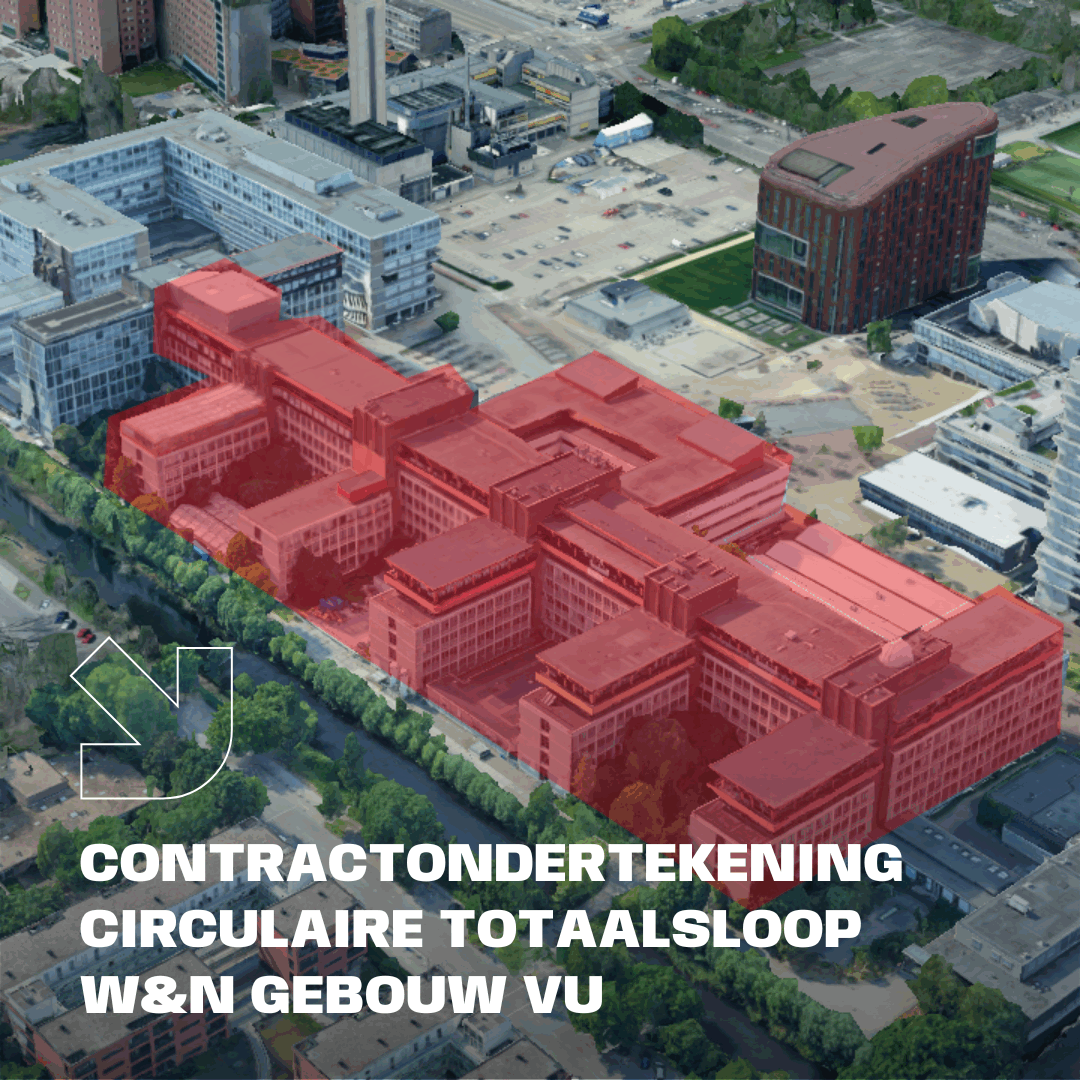 Contractondertekening circulaire totaalsloop wiskunde- en natuurkundegebouw VU